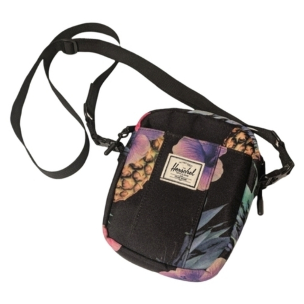 Herschel Supply Company Cruz Black Tropical Pineapple Crossbody Bag